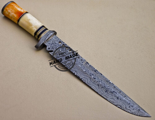 Custom Handmade Damascus Steel Hunting Damascus Skinner Knife 1055 - Image 4