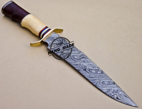Damascus Skinner Knife Custom Handmade Damascus Steel Knife 1062 - Image 4