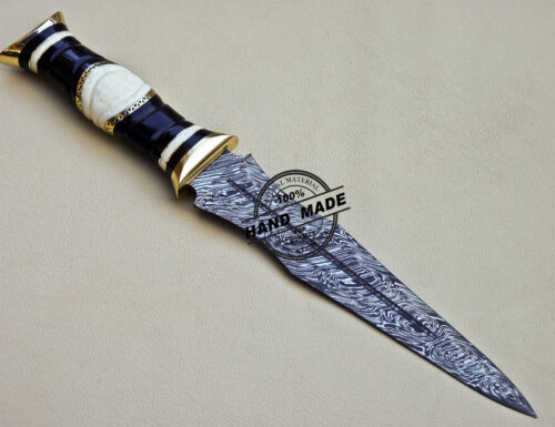 New Damascus Dagger Knife Custom Handmade Damascus Steel Knife 1071 - Image 4