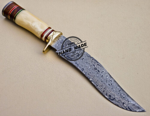 Damascus Skinner Knife Custom Handmade Damascus Knife 1048 - Image 4