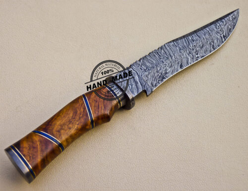 Fixed Damascus Skinner Knife Custom Handmade Damascus Steel Knife 1064 - Image 5