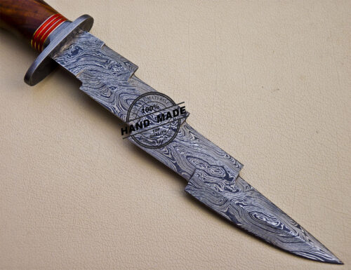 Damascus Bowie Knife Fixed Blade Handmade Damascus Steel Knife 1086 - Image 5