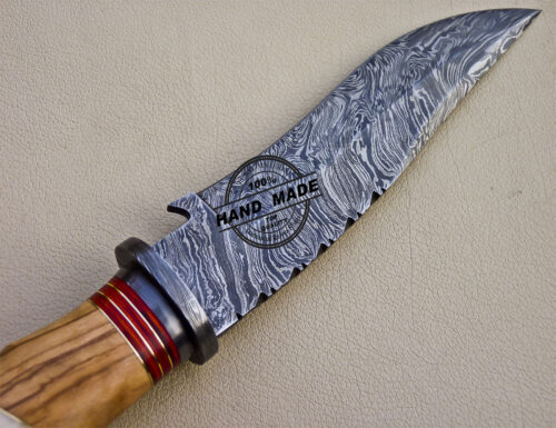 Damascus Skinner Knife Custom Handmade Damascus Steel Knife 1050 - Image 5