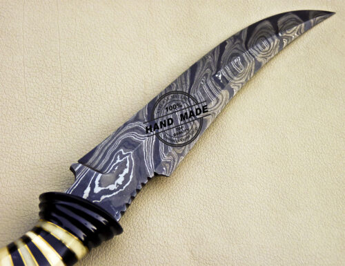 New Damascus Skinner Knife Custom Handmade Damascus Steel Knife 1067 - Image 6