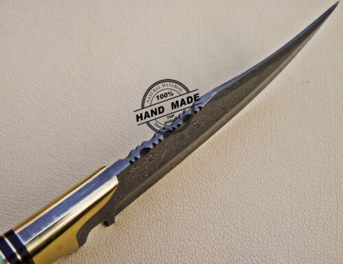 Damascus Skinner Knife Custom Handmade Damascus Steel Knife 1052 - Image 6