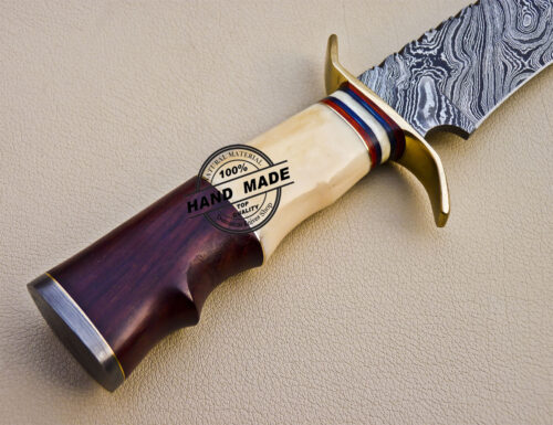 Damascus Skinner Knife Custom Handmade Damascus Steel Knife 1062 - Image 7