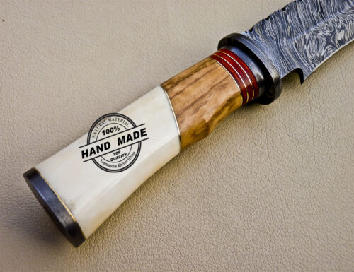 Damascus Skinner Knife Custom Handmade Damascus Steel Knife 1050 - Image 7