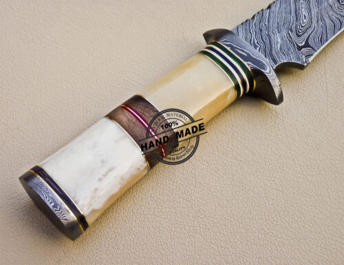 Damascus Skinner Knife Custom Handmade Damascus Steel Hunting Knife 1061 - Image 8