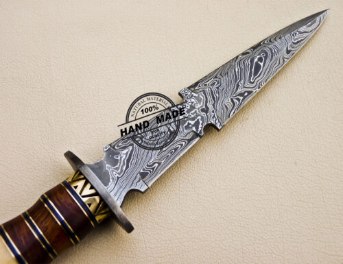Damascus Dagger Knife Custom Handmade Damascus Steel Knife 1081 - Image 5
