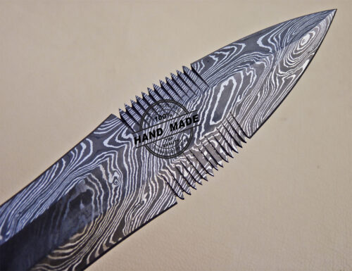 Damascus Dagger Knife Custom Handmade Damascus Steel Knife 1079 - Image 7