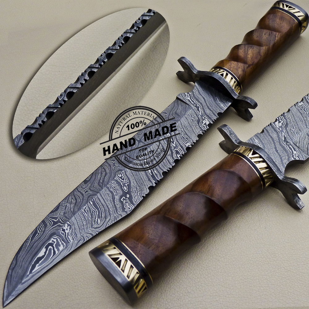 Damascus Bowie Knife