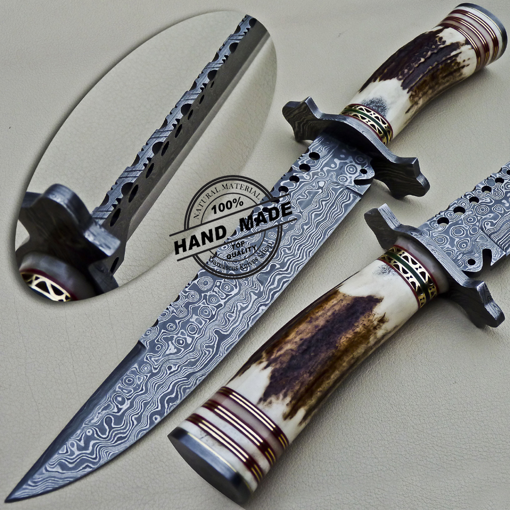 Damascus Bowie Knife