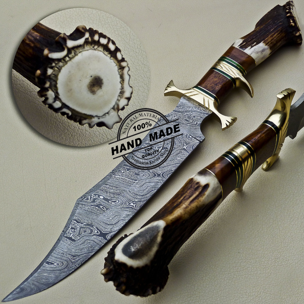 Damascus Bowie Knife
