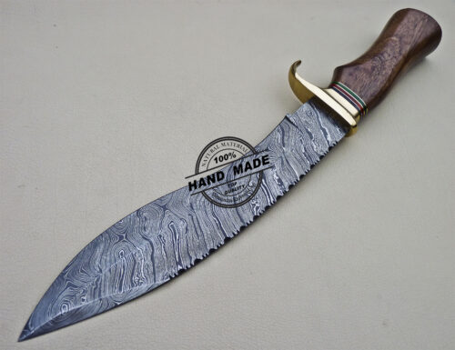 Damascus Kukri Knife Custom Handmade Damascus Steel Knife 1617 - Image 3