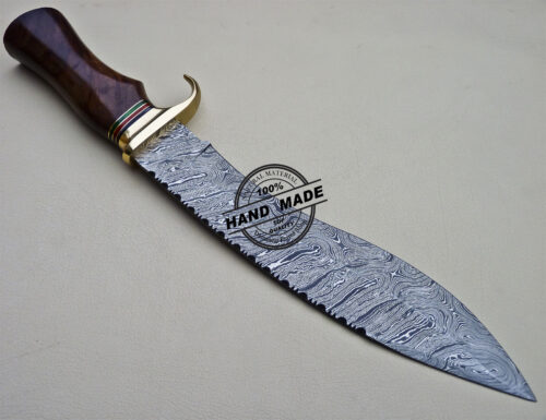 Damascus Kukri Knife Custom Handmade Damascus Steel Knife 1617 - Image 4