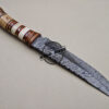 Fancy Damascus Bowie Knife Custom Handmade Damascus Steel Knife 1614 - Image 4