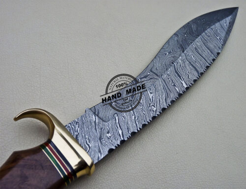 Damascus Kukri Knife Custom Handmade Damascus Steel Knife 1617 - Image 5