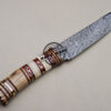 Fancy Damascus Bowie Knife Custom Handmade Damascus Steel Knife 1614 - Image 5