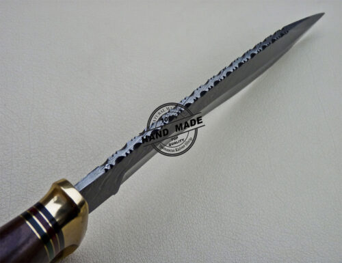 Damascus Kukri Knife Custom Handmade Damascus Steel Knife 1617 - Image 6