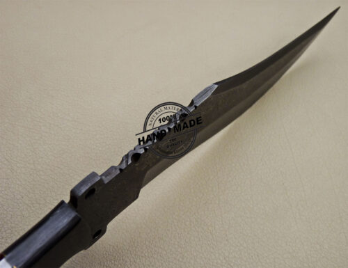 New Damascus Bowie Knife Custom Handmade Damascus Steel With Corain Handle 1623 - Image 6