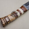 Fancy Damascus Bowie Knife Custom Handmade Damascus Steel Knife 1614 - Image 7