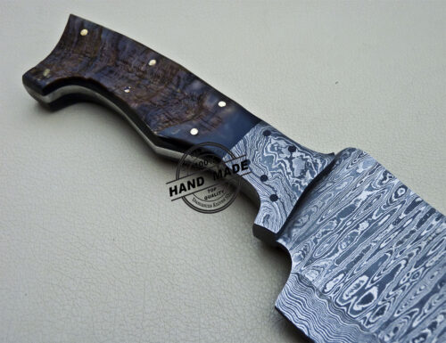Damascus Cleaver Butchers Knife Custom Handmade Damascus Steel Knife 1611 - Image 6