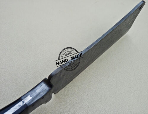 Damascus Cleaver Butchers Knife Custom Handmade Damascus Steel Knife 1611 - Image 7
