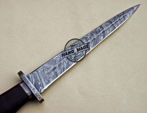 Damascus Dagger Knife Custom Handmade Damascus Steel Hunting Knife 1601 - Image 5