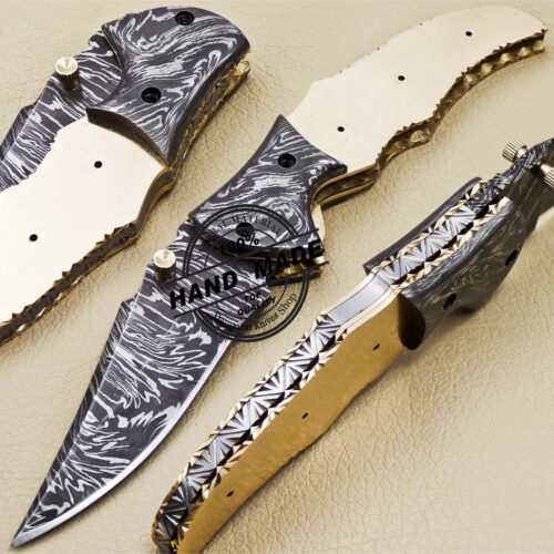 Blank Blade Damascus Folding
