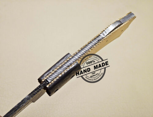 Damascus Folding Blank Blade Knife Custom Handmade Knife 1626 - Image 6