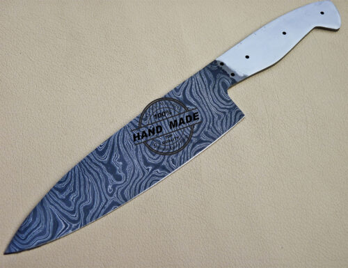 Damascus Kitchen Chef Blank Blade Custom Handmade Knife 1088 - Image 3