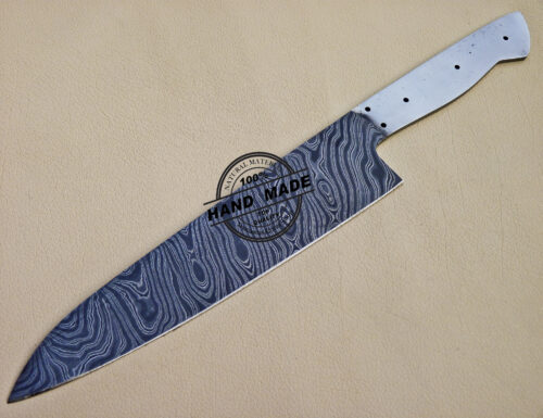 Damascus Chef Blank Blade Knife Custom Handmade Knife 1094 - Image 3