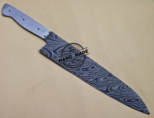 Damascus Chef Blank Blade Knife Custom Handmade Knife 1094 - Image 4