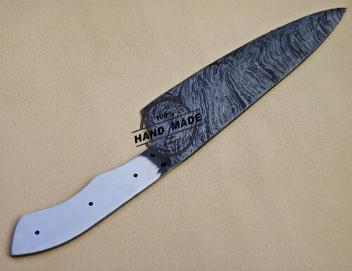Damascus Kitchen Blank Blade Knife Custom Handmade Knife 1093 - Image 5