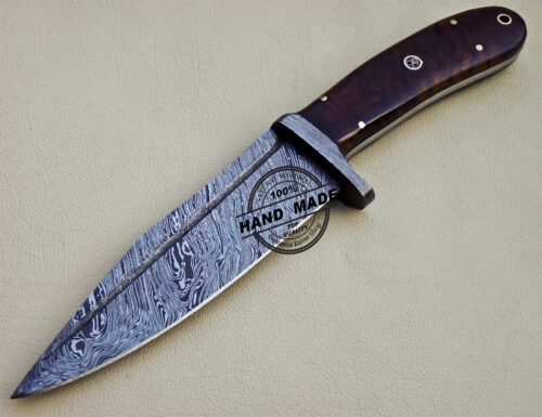 Damascus Skinner Knife Custom Handmade Damascus Steel Skinner Knife 1098 - Image 3