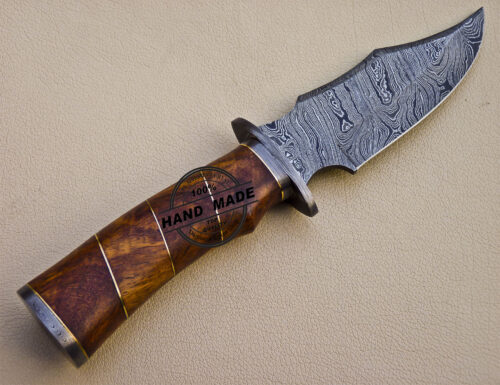 Professional Damascus Skinner Knife Custom Handmade Skinner Knife 1607 - Image 5