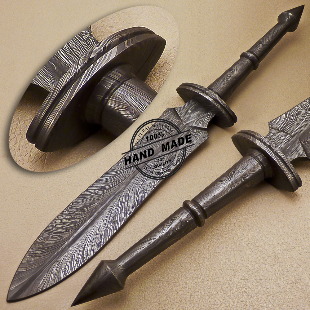 Full Damascus Dagger Knife