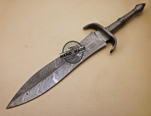 Full Damascus Dagger Knife Custom Handmade Damascus Steel Knife 1603 - Image 3