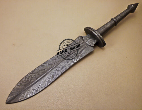Full Damascus Dagger Knife Custom Handmade Damascus Steel Knife 1602 - Image 3