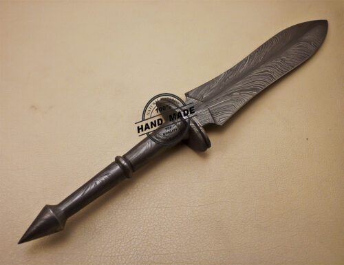 Full Damascus Dagger Knife Custom Handmade Damascus Steel Knife 1602 - Image 5