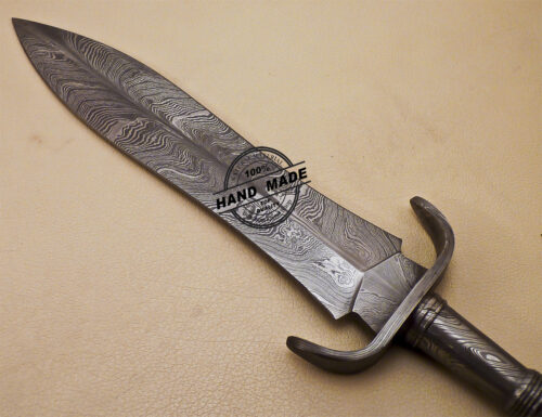 Full Damascus Dagger Knife Custom Handmade Damascus Steel Knife 1603 - Image 7
