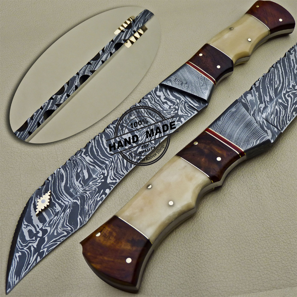 Damascus Bowie Knife