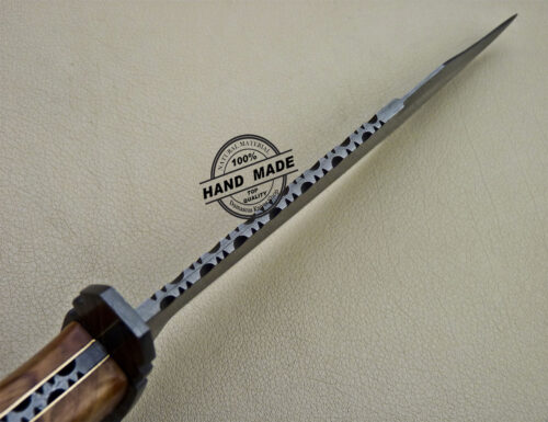 Damascus Bowie Knife Custom Handmade Damascus Steel Knife 1628 - Image 7
