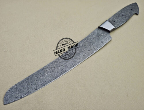Blank Blade Damascus Kitchen Chef Knife Custom Handmade Knife 1633 - Image 3