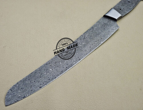 Blank Blade Damascus Kitchen Chef Knife Custom Handmade Knife 1633 - Image 6