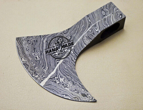 Blank Head Damascus Tomahawk Axe Custom Handmade Damascus Steel Axe 1648 - Image 3