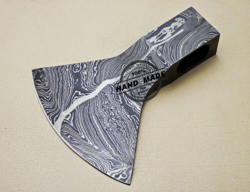 Blank Head Damascus Tomahawk Axe Custom Handmade Damascus Steel Axe 1647 - Image 3