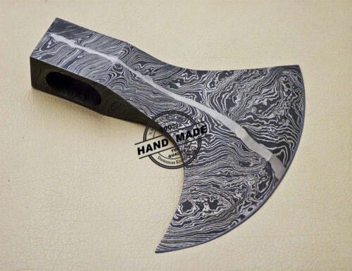 Blank Head Damascus Tomahawk Axe Custom Handmade Damascus Steel Axe 1648 - Image 4