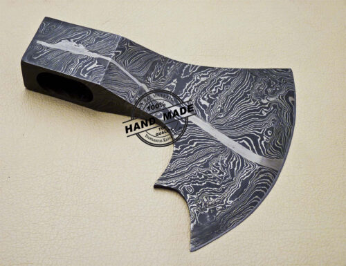 Blank Head Damascus Tomahawk Axe Custom Handmade Damascus Steel Axe 1649 - Image 4