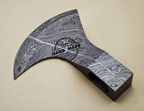 Blank Head Damascus Tomahawk Axe Custom Handmade Damascus Steel Axe 1648 - Image 5